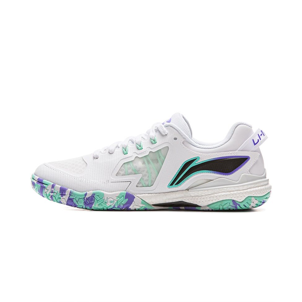 Tenis Li-Ning APPU029-3 Blanco-Menta-Púrpura