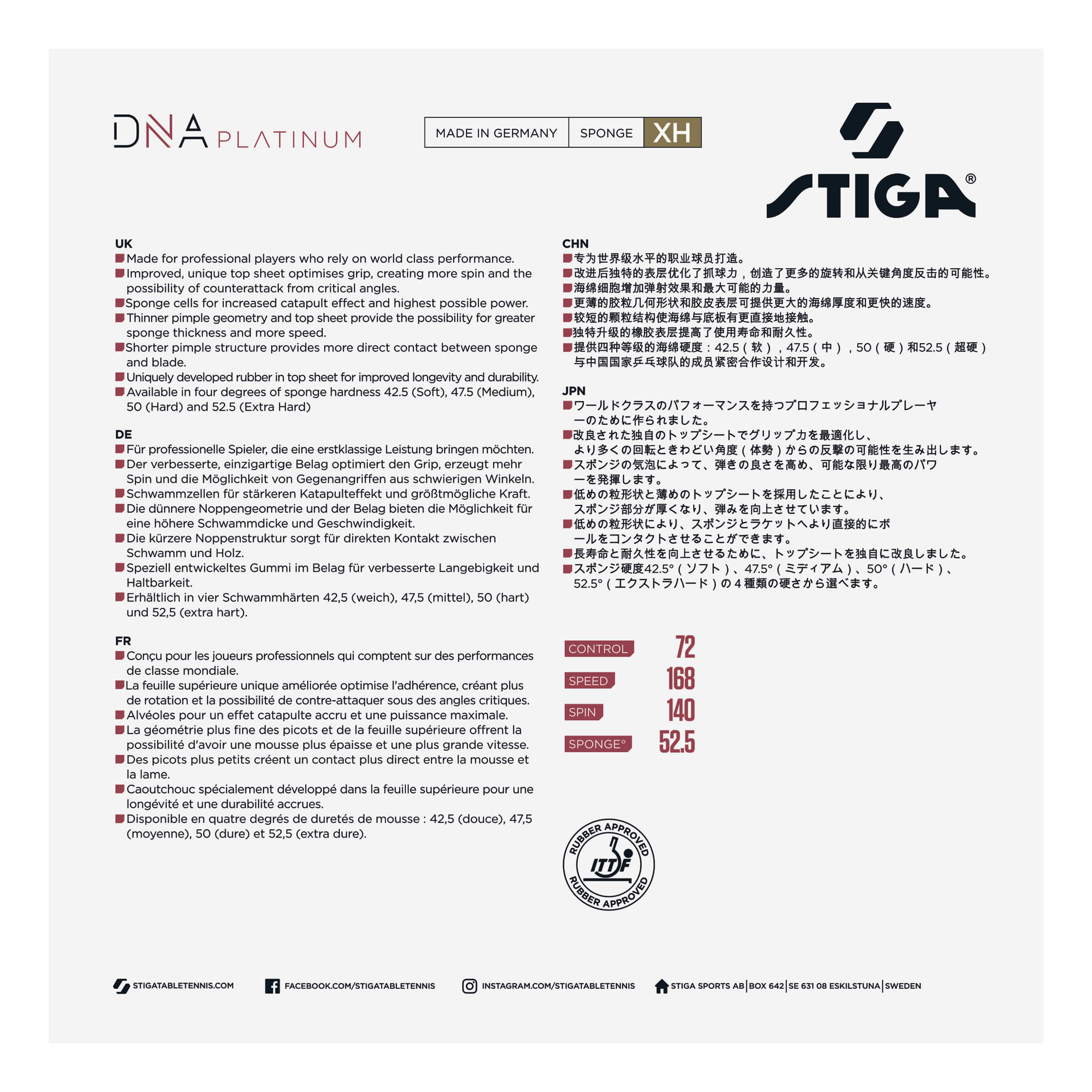 Stiga DNA Platinum XH