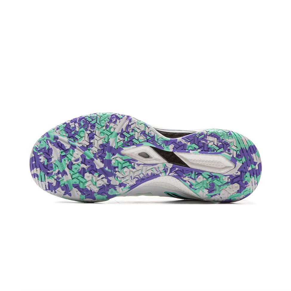 Tenis Li-Ning APPU029-3 Blanco-Menta-Púrpura