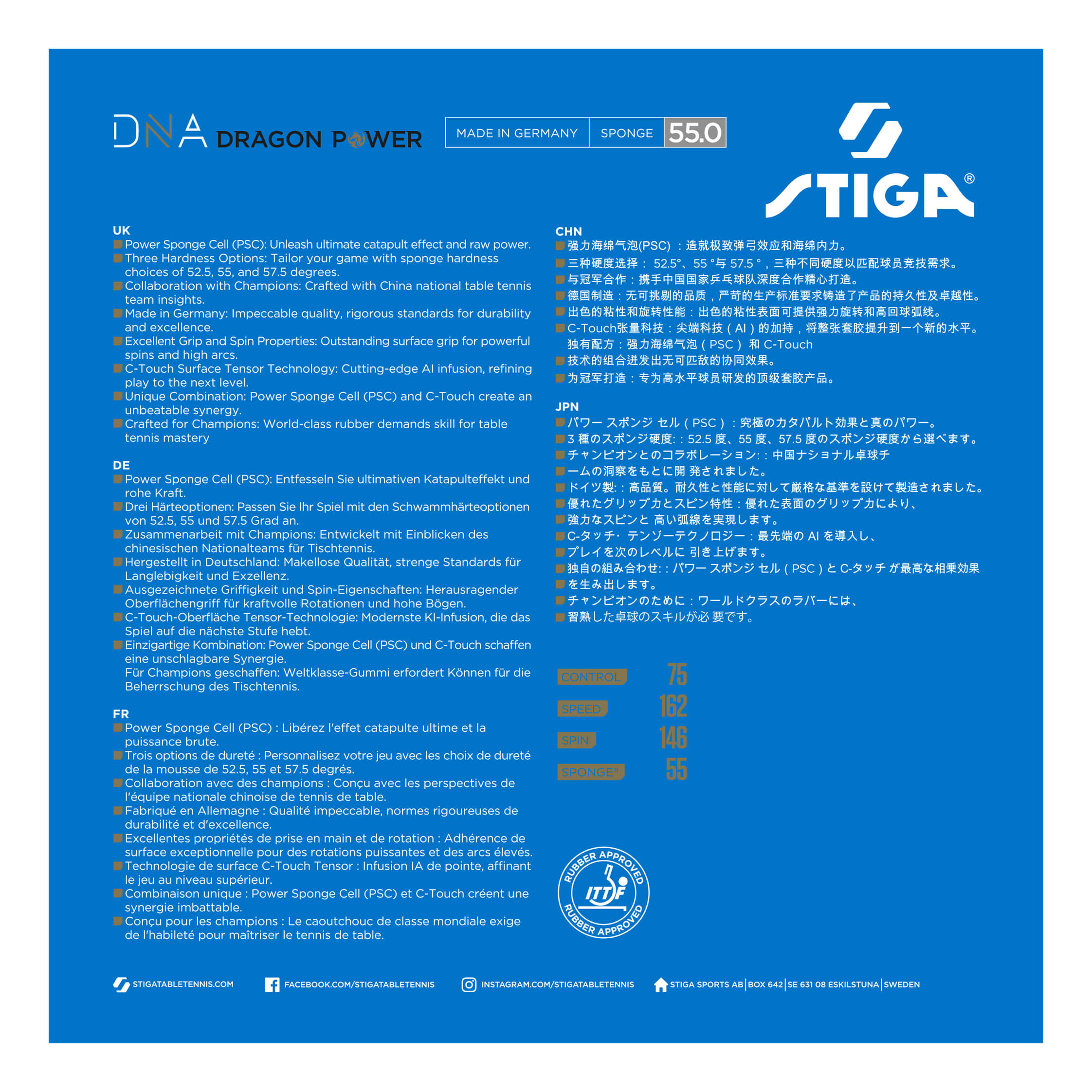 Stiga DNA Dragon Power 55
